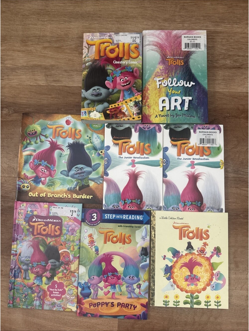 Lot of 8 DreamWorks Trolls Children’s Books Poppy Branch Golden Book Readers